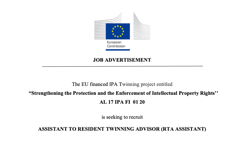 Job Announcement! Assistant to Resident Twinning Advisor (RTA Assistant)